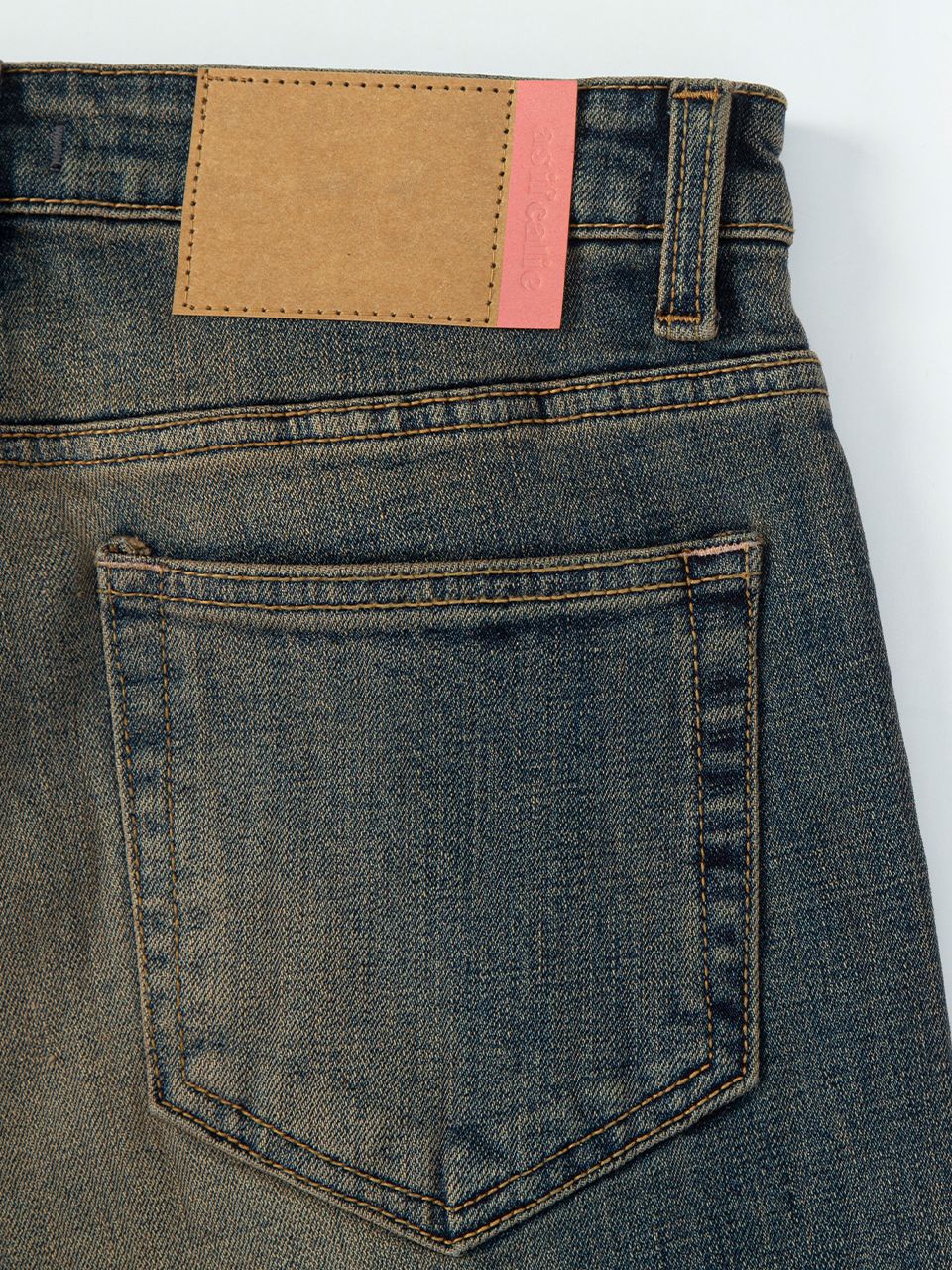 MUSINSA | ASIF CALIE DIRTYWASHING DENIM BOOTSCUT PANTS BLUE