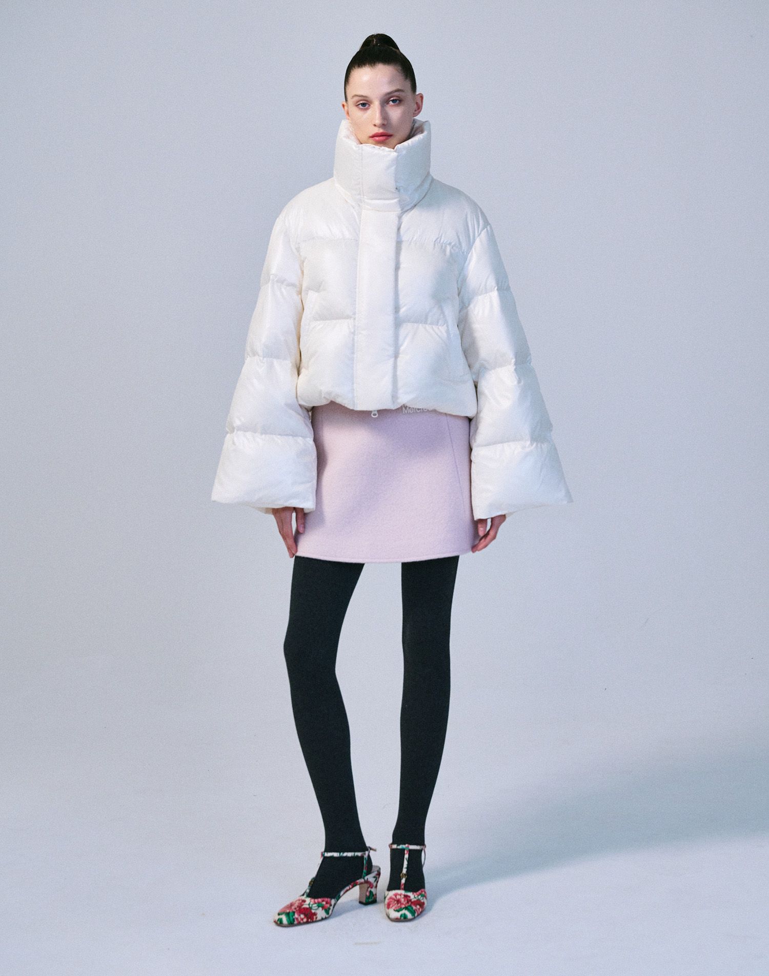 MUSINSA公式 | MARDI MERCREDI DOWN JACKET HIGH NECK_WHITE