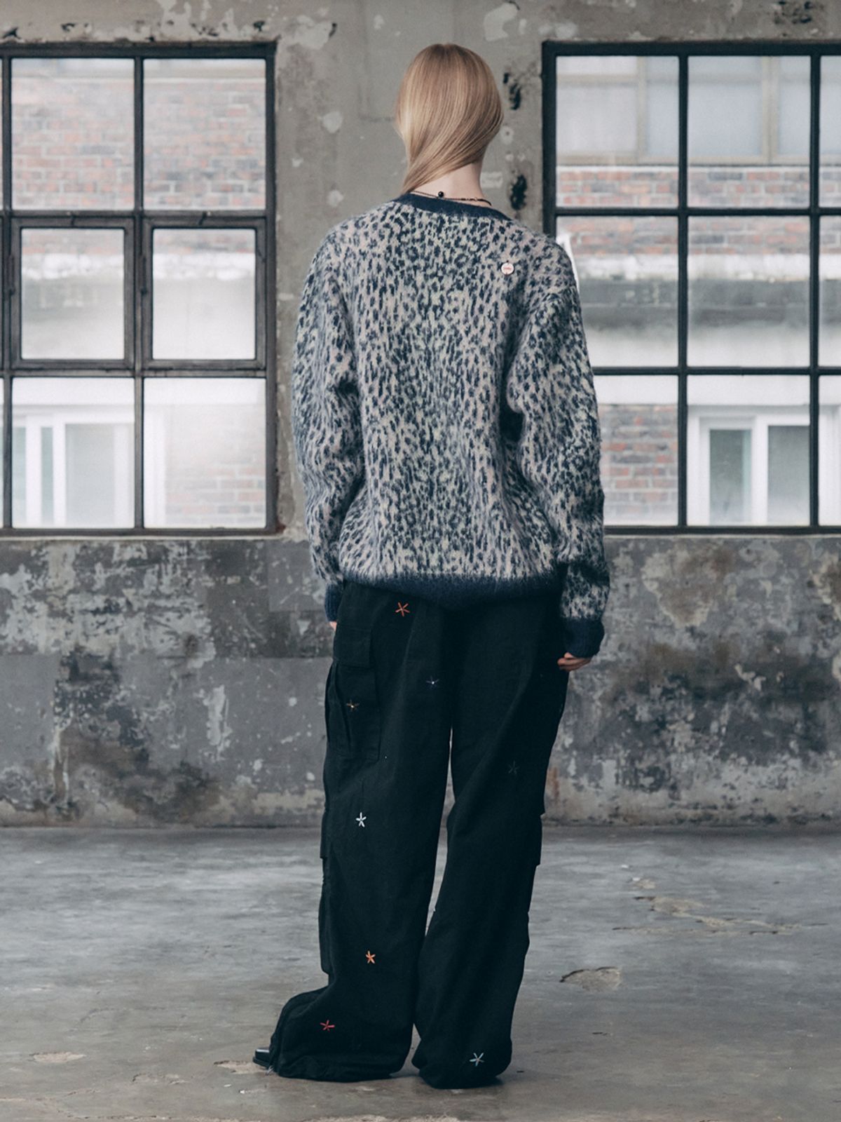에즈이프 캘리(ASIF CALIE) FLOWER MILITARY CARGO PANTS BLACK