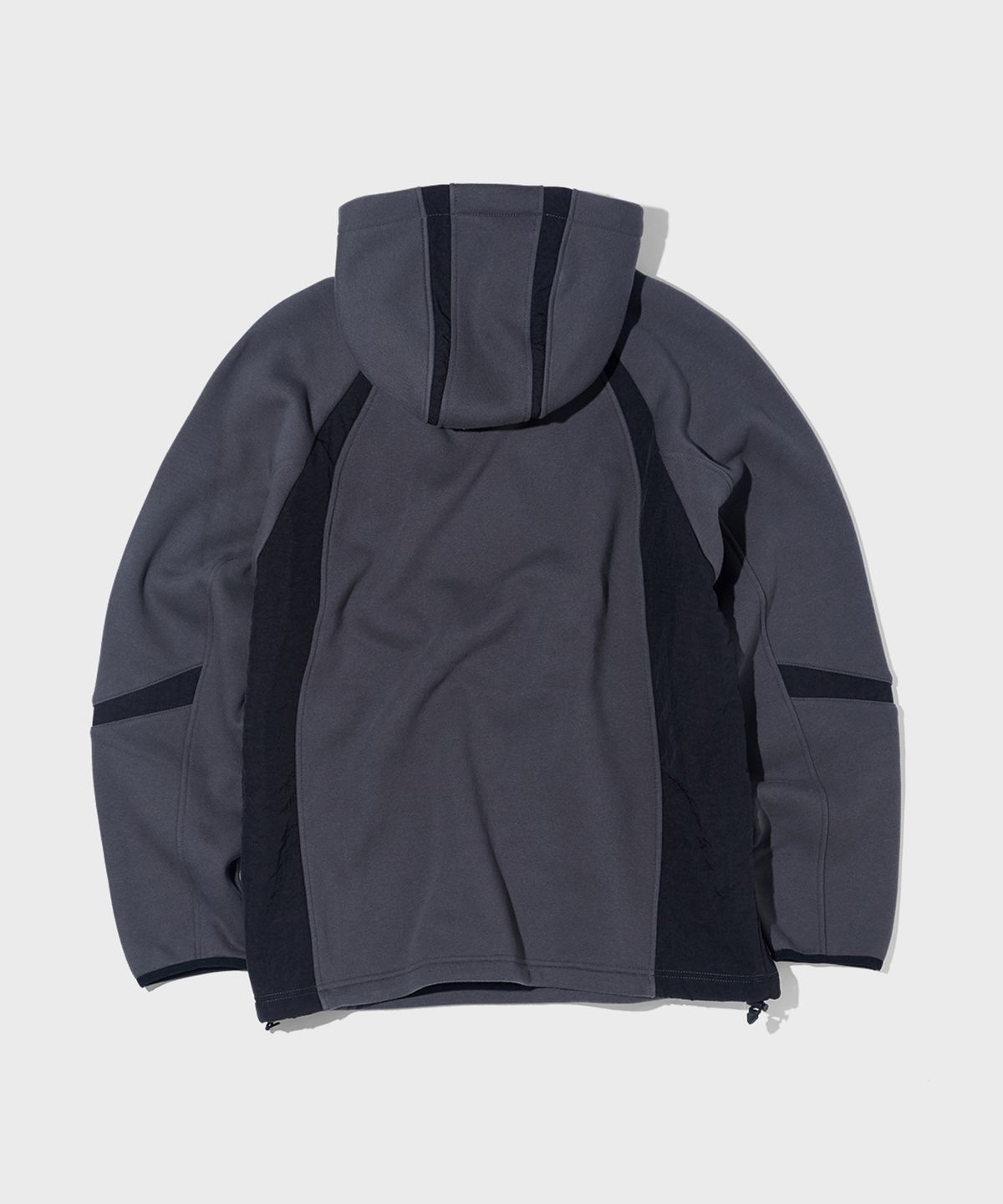 더블유엠씨(WMC) 패널 스웨트 후드_CHARCOAL GREY