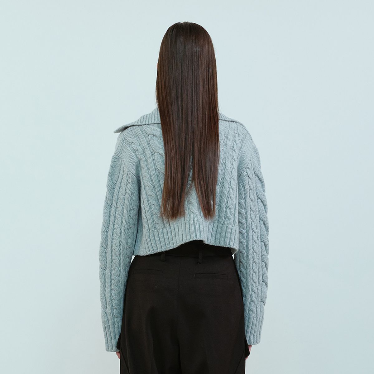 문스워드(MOONSWARD) SKY CABLE ZIP-UP CARDIGAN