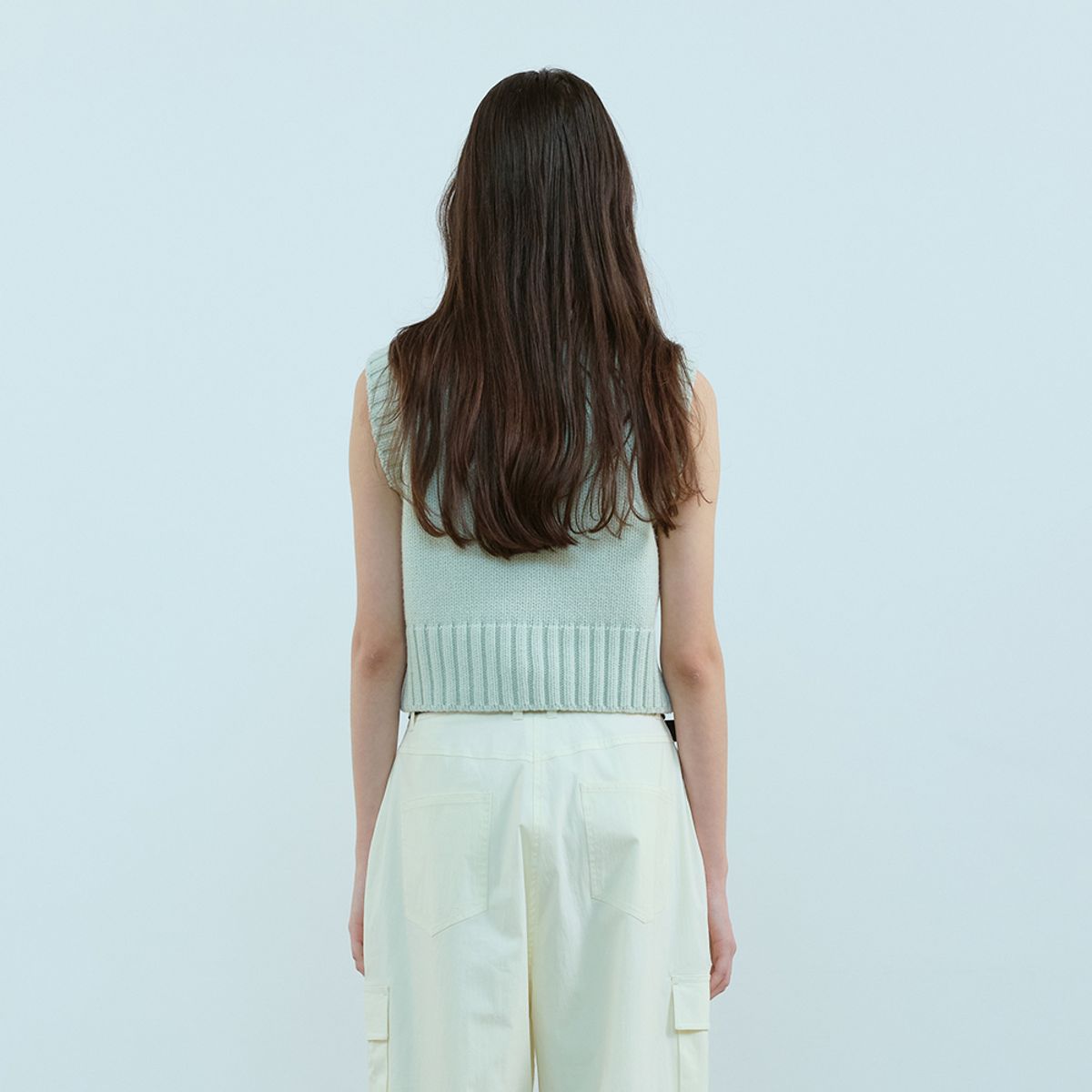 문스워드(MOONSWARD) MINT CABLE KNIT VEST
