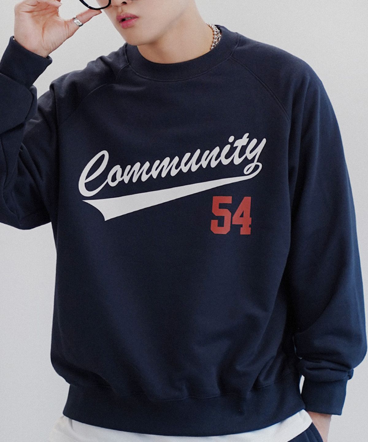 더마일(THEMILE) COMMUNITY 54  SWEAT MTM  [NAVY]