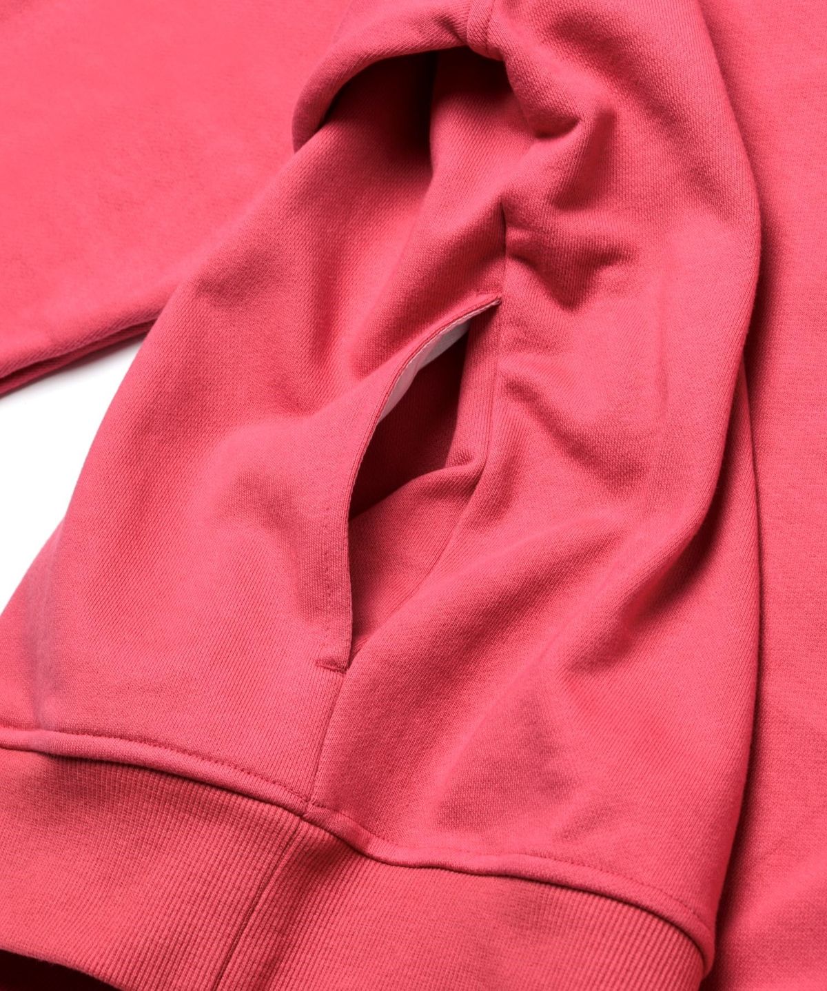 바쥬비쥬(BAJOO BIJOO) Denim Collars Cat Logo Half Zip-Up Sweatshirt [Pink]