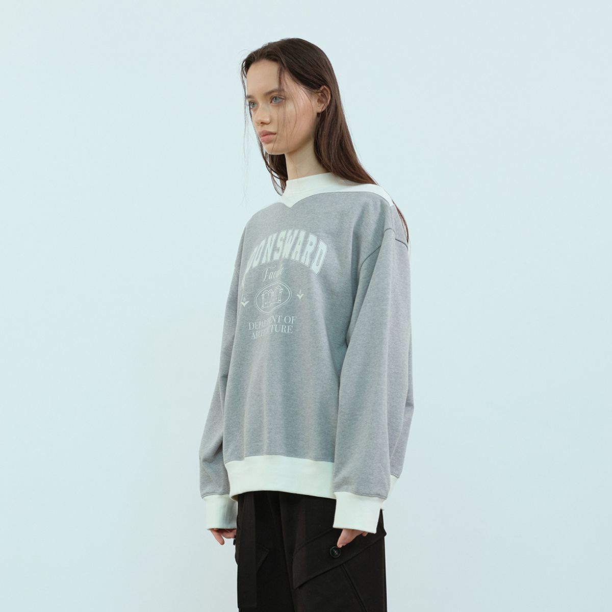 문스워드(MOONSWARD) GREY HERITAGE SWEATSHIRT
