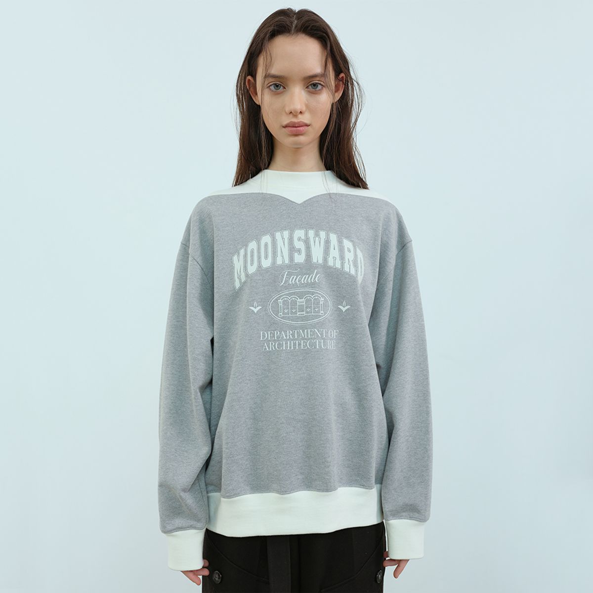 문스워드(MOONSWARD) GREY HERITAGE SWEATSHIRT