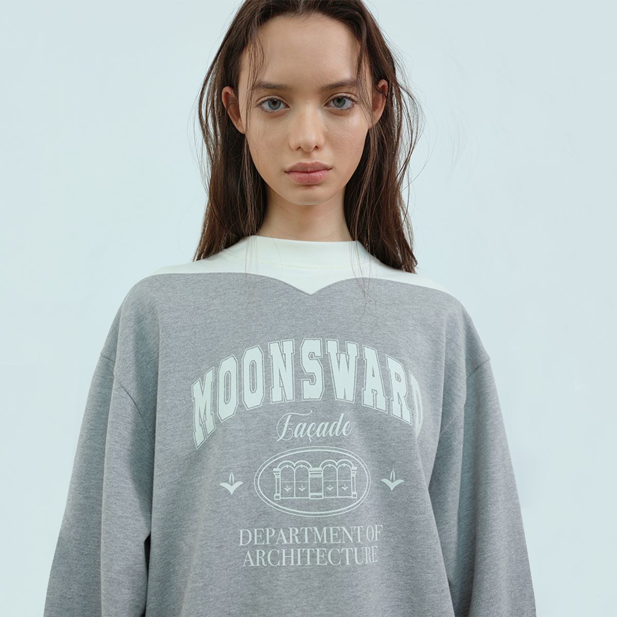 문스워드(MOONSWARD) GREY HERITAGE SWEATSHIRT