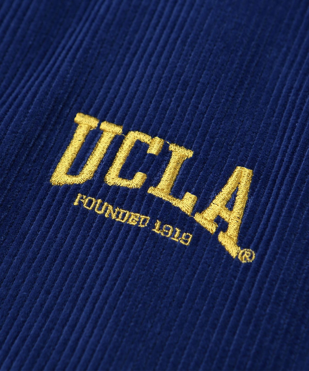 유씨엘에이(UCLA) 남여공용 자수 코듀로이 바시티 패딩 점퍼[BLUE](UZAUJ83_43)