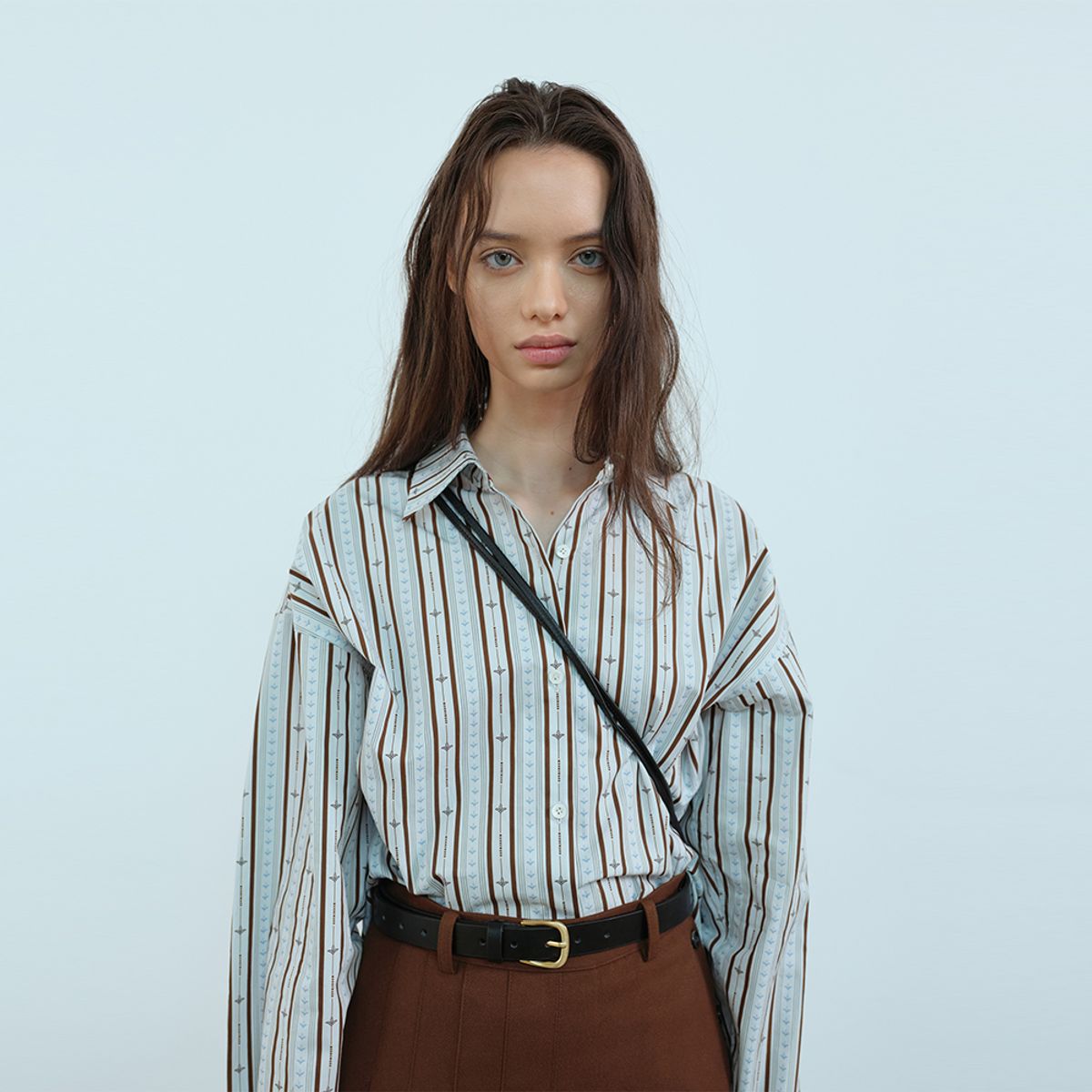 문스워드(MOONSWARD) SKY VINTAGE STRIPE SHIRT