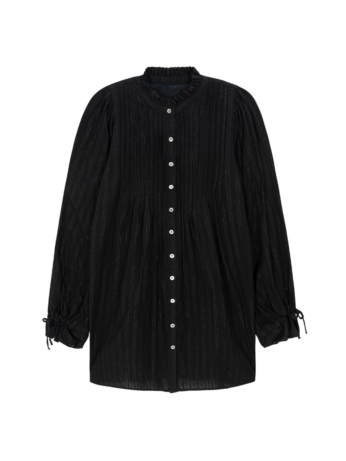 에즈이프 캘리(ASIF CALIE) FLARE BISHOP SLEEVE BLOUSE BLACK