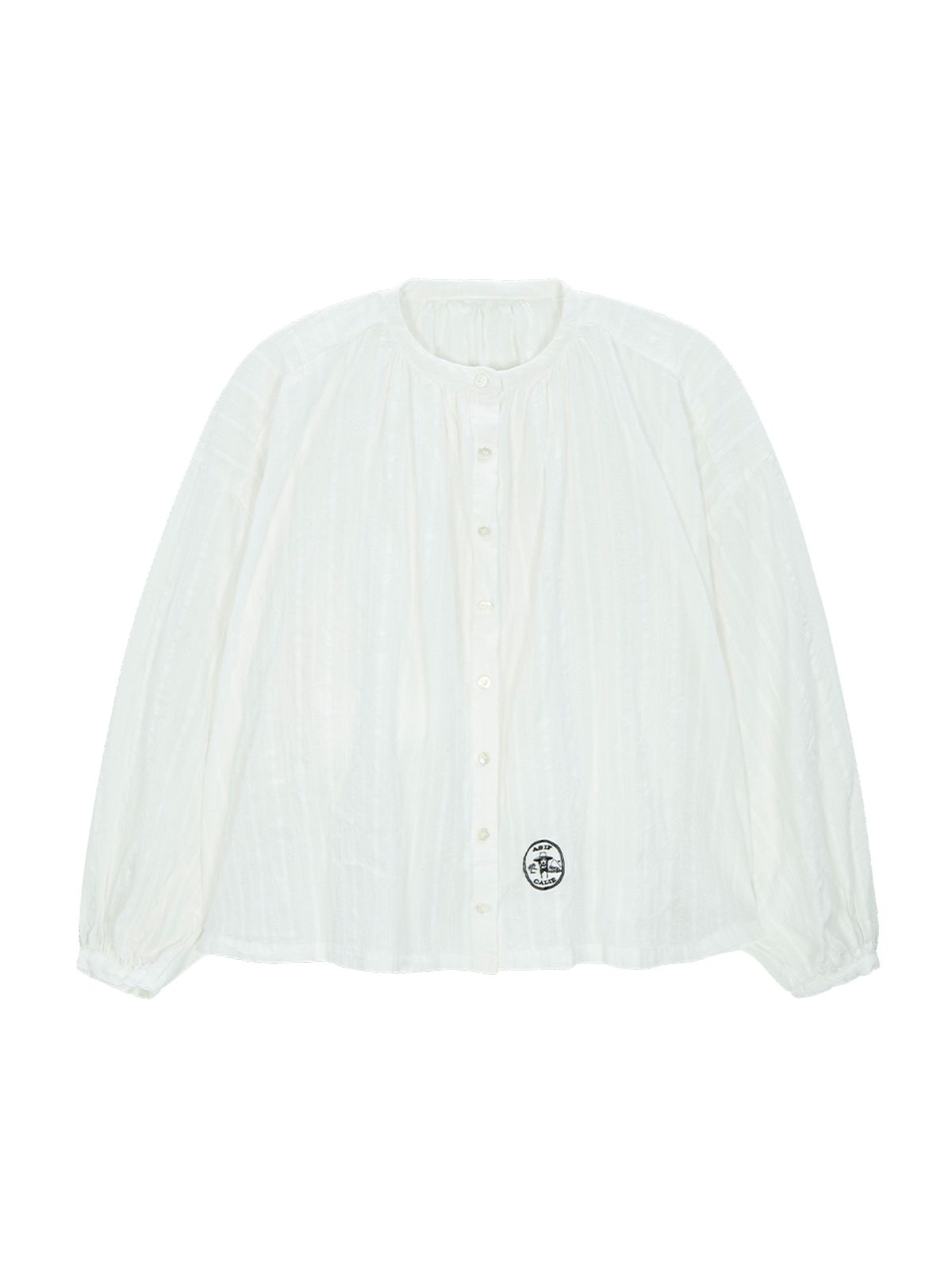 에즈이프 캘리(ASIF CALIE) FLARE BISHOP SLEEVE BLOUSE WHITE