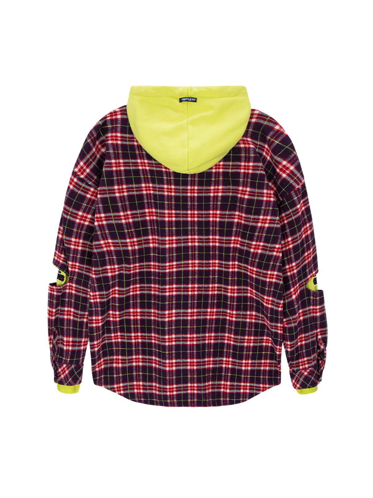 에즈이프 캘리(ASIF CALIE) HOODIE LAYER CHECK SHIRT PURPLE