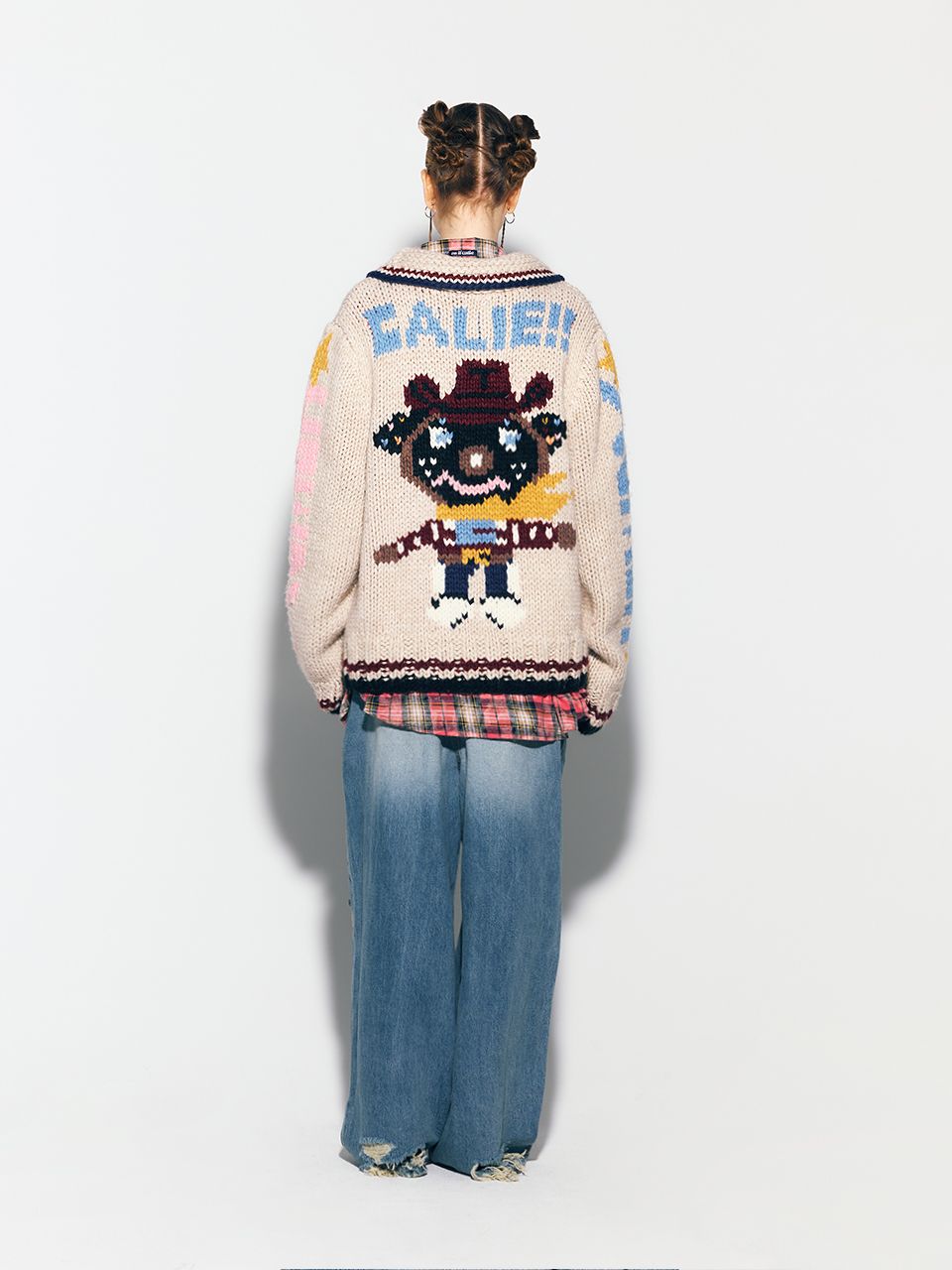 ASIF CALIE ■ COWGIRL TEDDY ZIPUP KNIT MUSINSA | ASIF CALIE COWGIRL TEDDY ZIPUP KNIT IVORY
