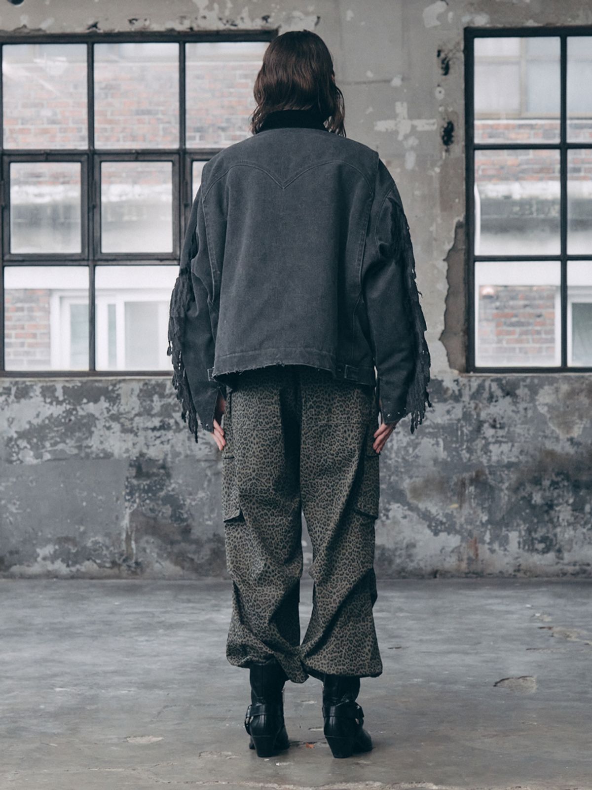 에즈이프 캘리(ASIF CALIE) FRINGE WORK JACKET BLACK