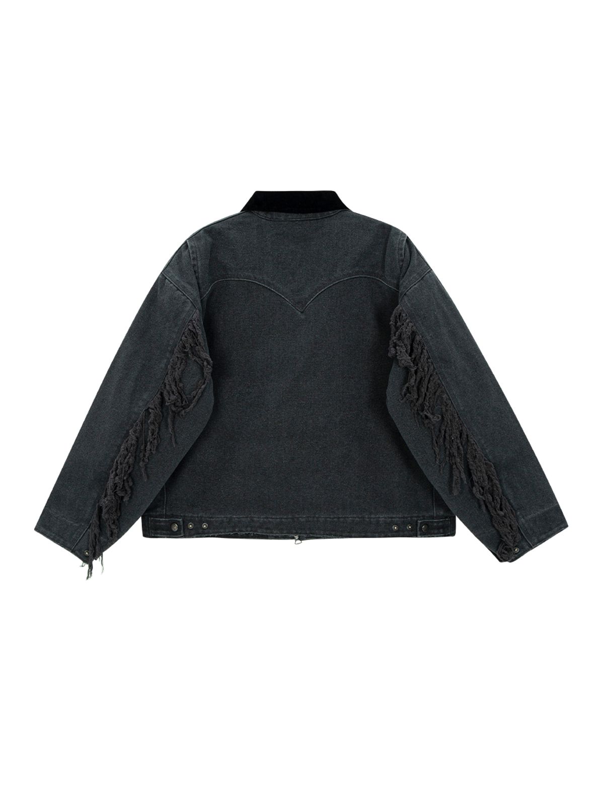 에즈이프 캘리(ASIF CALIE) FRINGE WORK JACKET BLACK