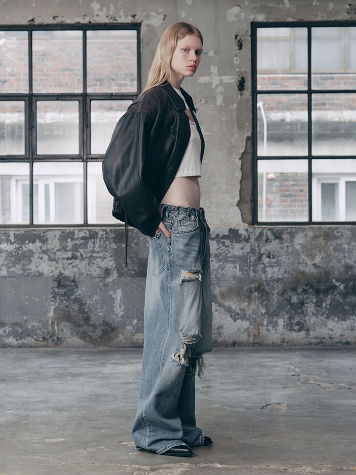 에즈이프 캘리(ASIF CALIE) TASSEL LEATHER JACKET BLACK