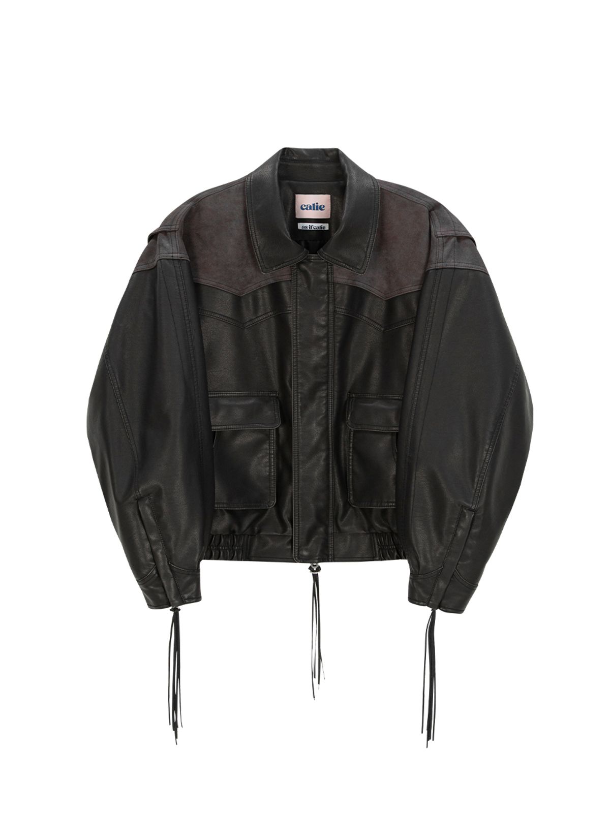 에즈이프 캘리(ASIF CALIE) TASSEL LEATHER JACKET BLACK