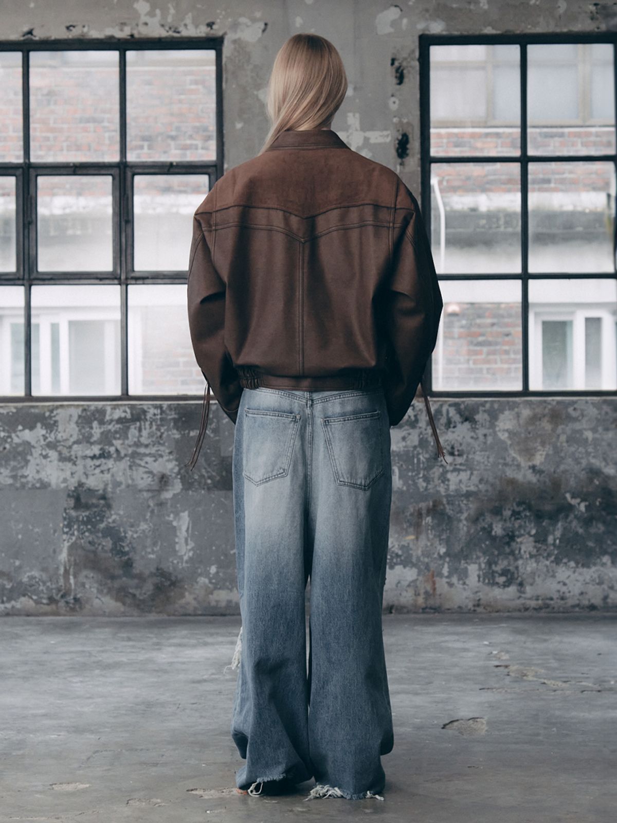 에즈이프 캘리(ASIF CALIE) TASSEL LEATHER JACKET BROWN