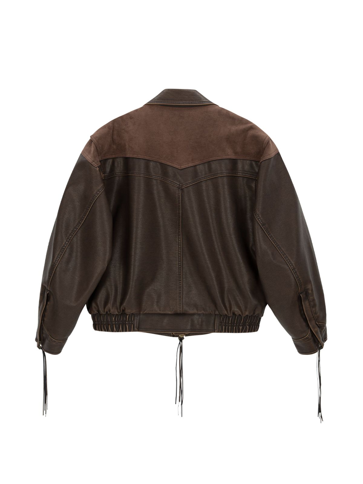 에즈이프 캘리(ASIF CALIE) TASSEL LEATHER JACKET BROWN