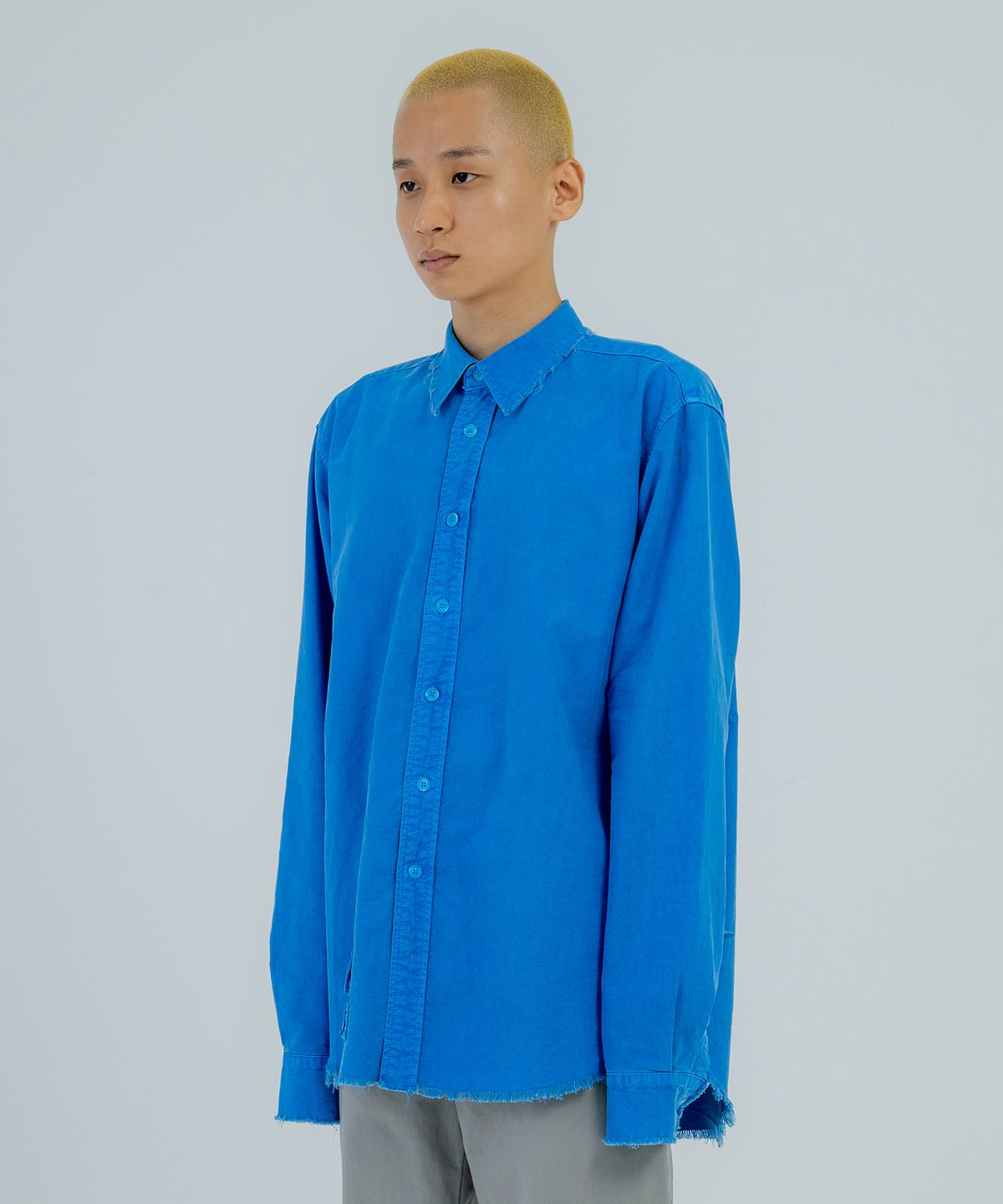 혀프 바이 혀프(HYUP BY HYUF) Cutting shirt_ Bule