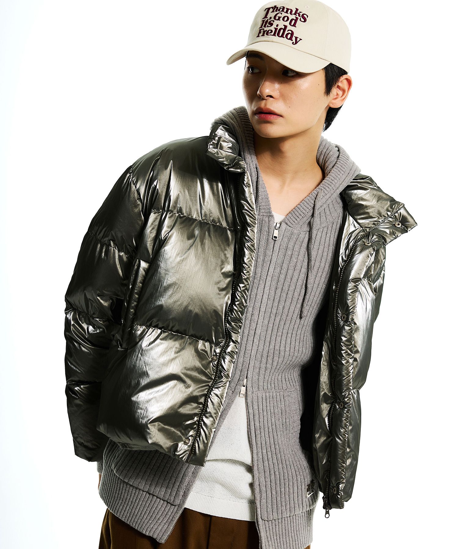 ジャケット・アウター FREI Short Puffer Jacket MUSHINSA MUSINSA | FREI Short Puffer Jacket (KHAKI GRAY)