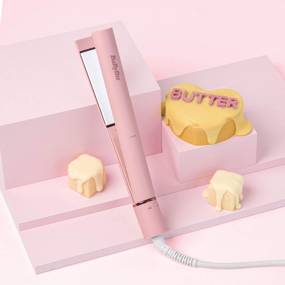 바비리스(BABYLISS) 스트레이트너 고데기 매직기 핑크 ST520K