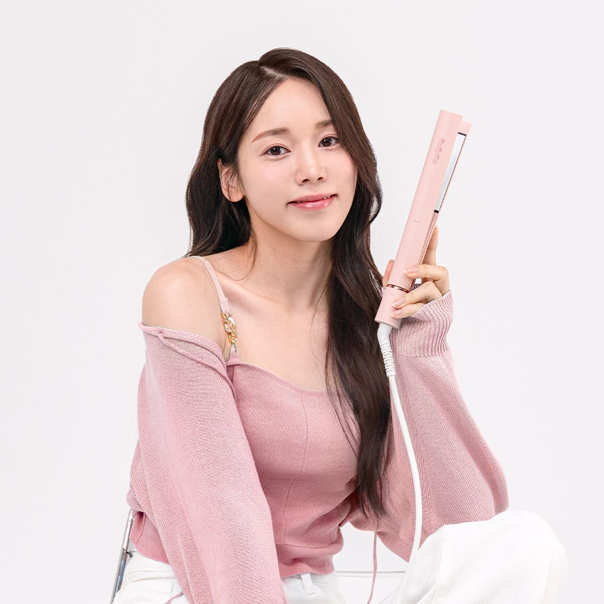 바비리스(BABYLISS) 스트레이트너 고데기 매직기 핑크 ST520K
