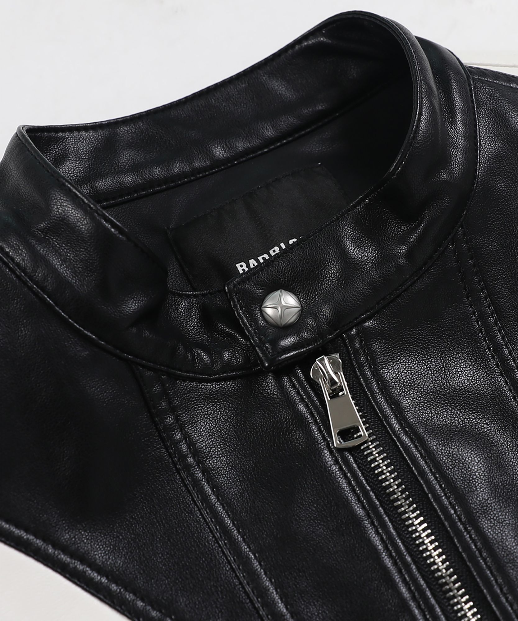 BADBLOOD ■ Duncan Leather Racer Jacket レザージャケット MUSINSA | BADBLOOD Duncan Leather Racer Jacket - Black