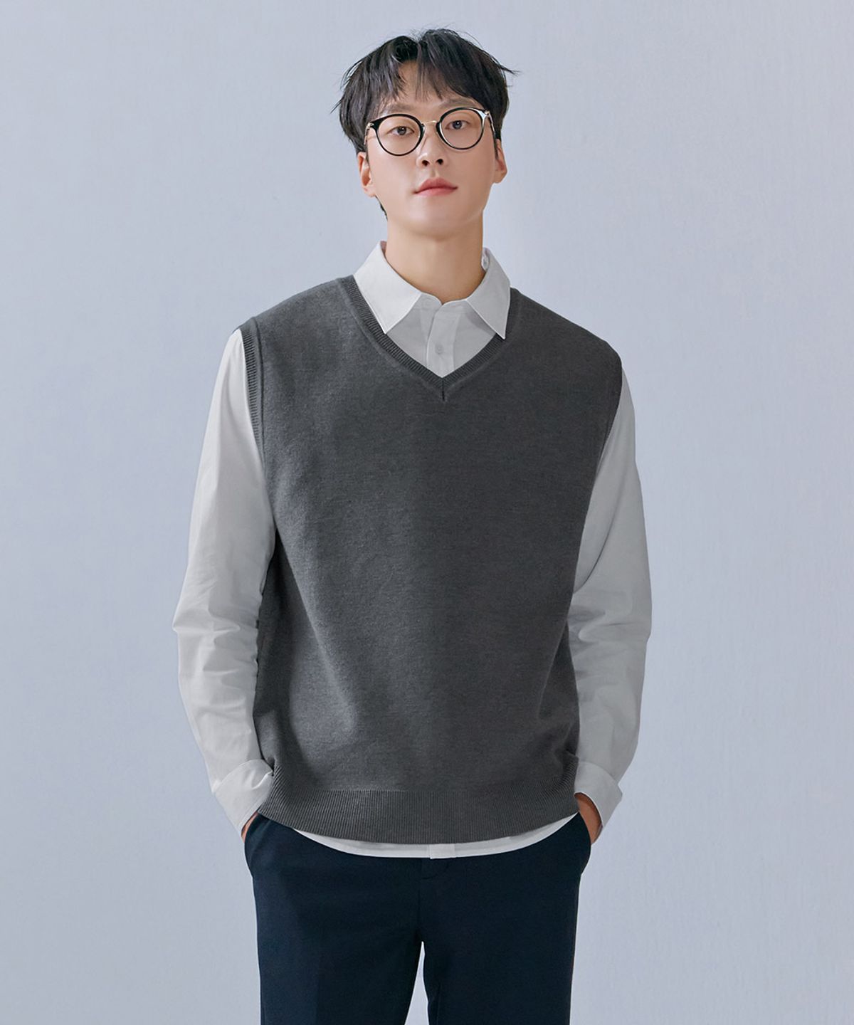 체이스컬트(CHASECULT) 남성 브이넥 베스트-CFRK7321C0L
