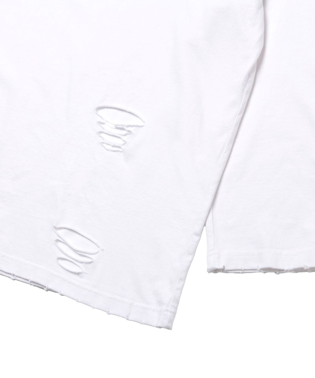 바쥬비쥬(BAJOO BIJOO) Damage Long Sleeves [White]
