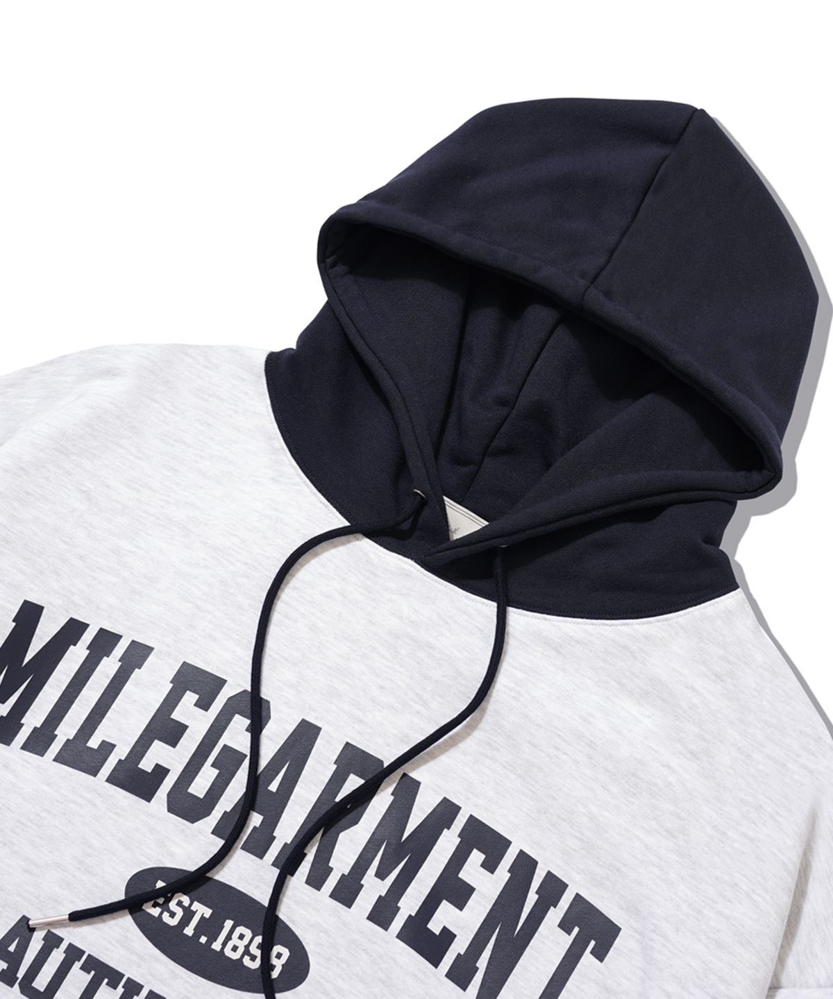 더마일(THEMILE) MILE GARMENTS MIX SWEAT HOODIE [OATMEAL]