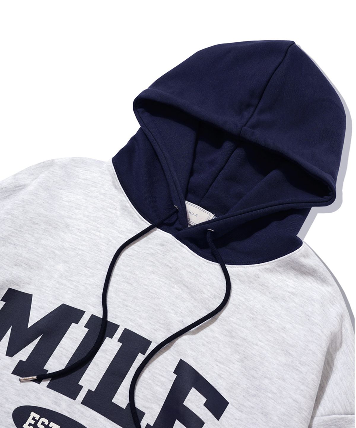 더마일(THEMILE) MILE EST MIX SWEAT HOODIE [OATMEAL]