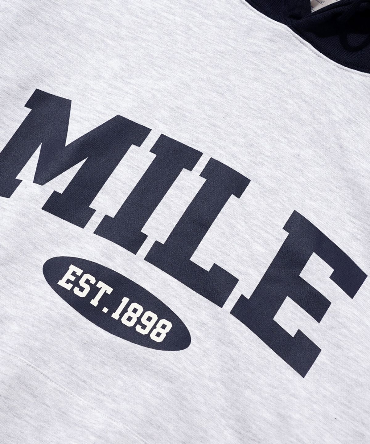 더마일(THEMILE) MILE EST MIX SWEAT HOODIE [OATMEAL]