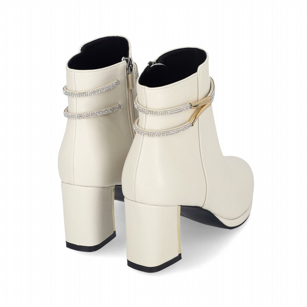 엘칸토(ELCANTO) 마쯔 여성 보석 스트랩 앵클 부츠 7cm LCWA30M34V
