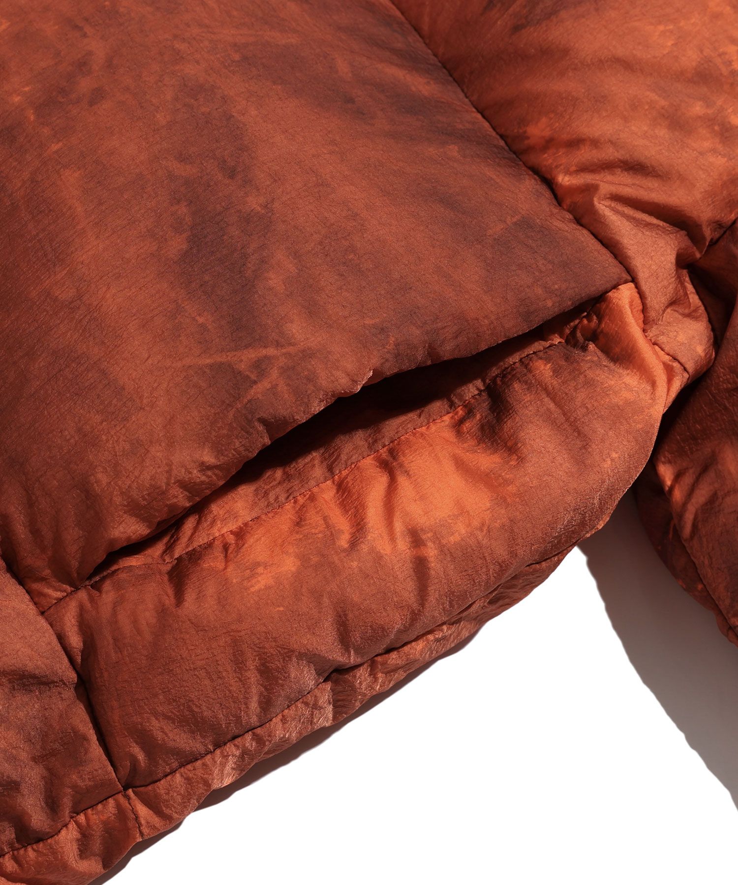 MUSINSA公式 | NICE GHOST CLUB DYED NYLON DOWN PUFFER_ORANGE