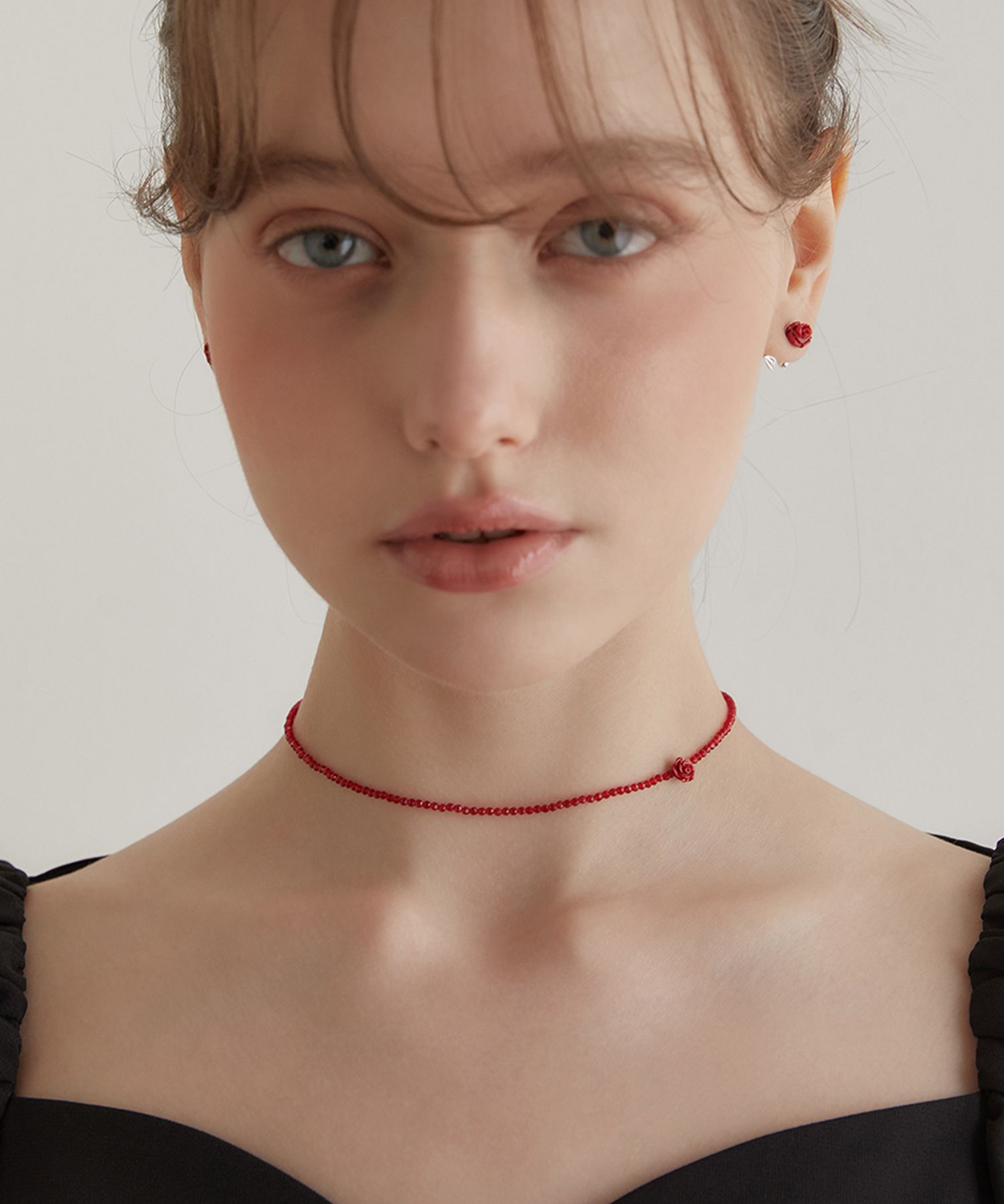 ☆TATIANA☆ Silver 925 Dorothy Rose Beads Necklace NZ2126 MUSINSA | TATIANA (Silver 925) Dorothy Rose Bead Necklace NZ2126