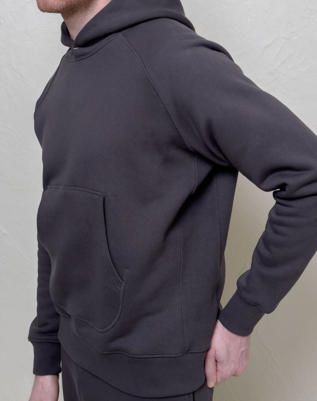 조질롱(JOJILONG) 022 HEAVY WEIGHTED HOODIE - CHARCOAL