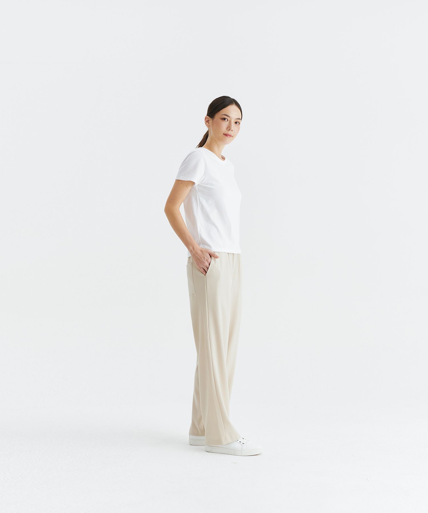 【WHOLOVESART】送料・関税込★Unisex Semi Wide Banding Slacks MUSINSA | WHOLOVESART Unisex semi-wide banding slacks - navy