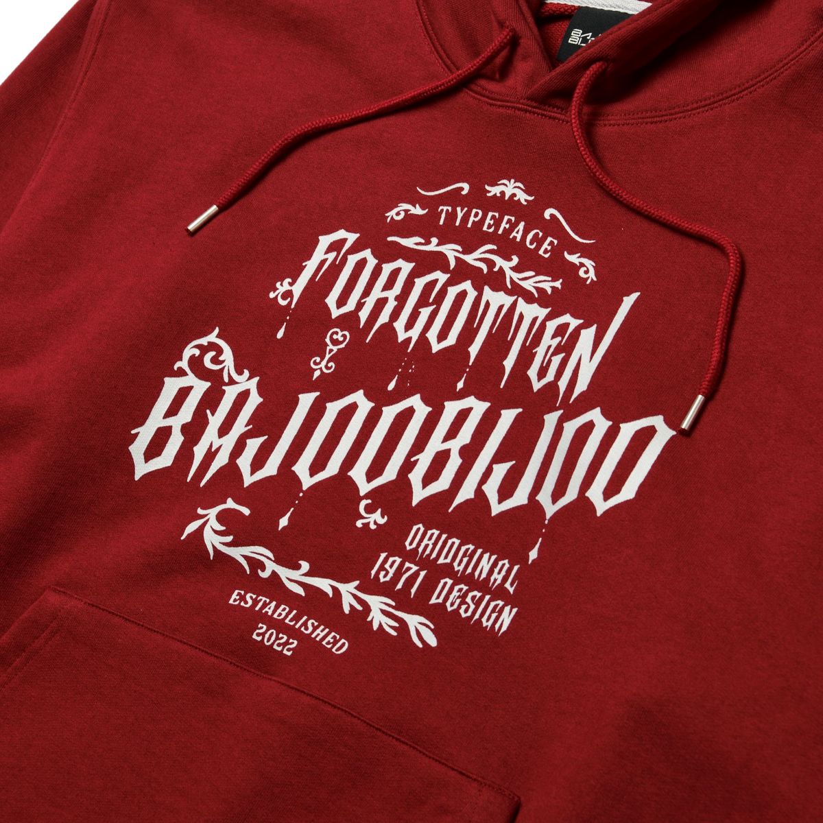 바쥬비쥬(BAJOO BIJOO) Typeface Logo Hoodie[Burgundy]