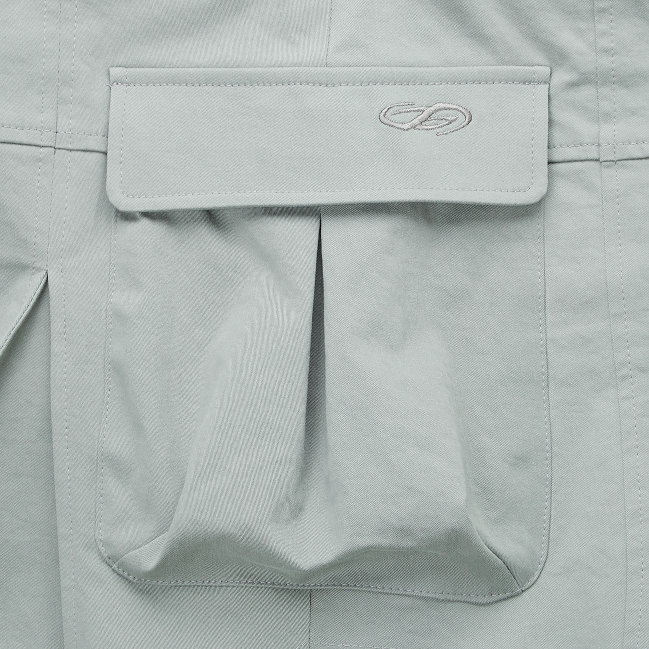 MUSINSA | HUG YOUR SKIN Flare skirt layered pants (light khaki)