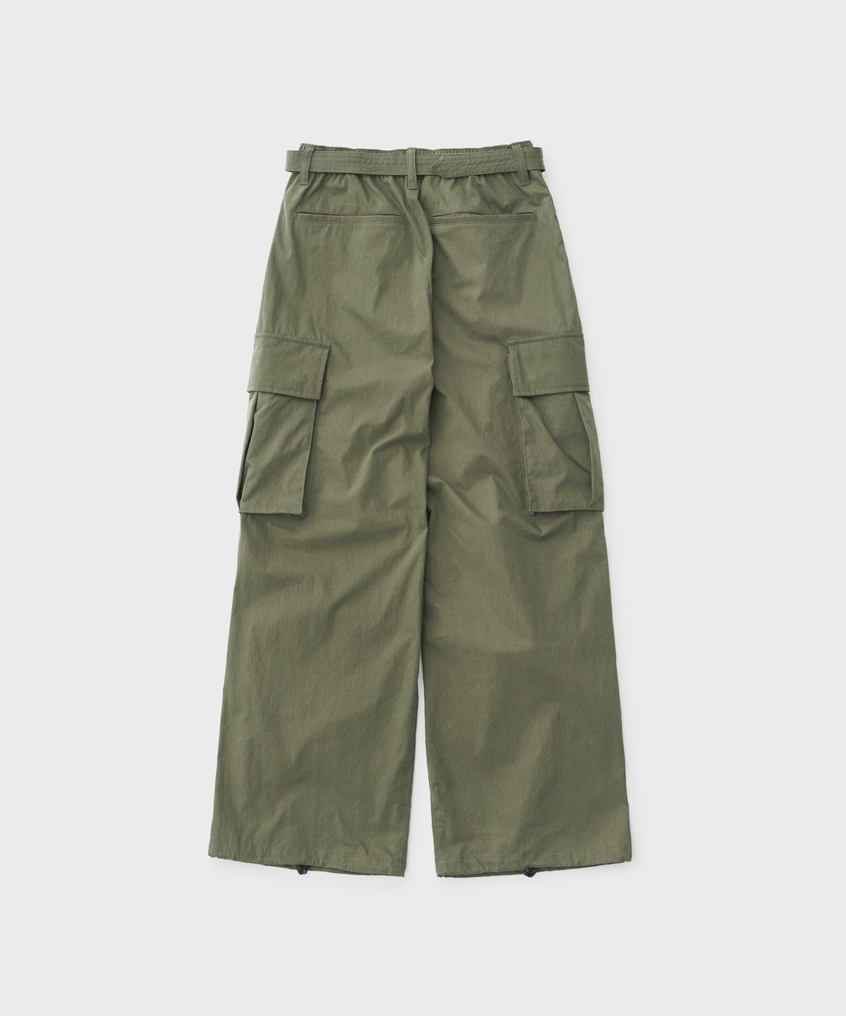 어나더 오피스(ANOTHER OFFICE) Parachute Belted Pants (Army Green)