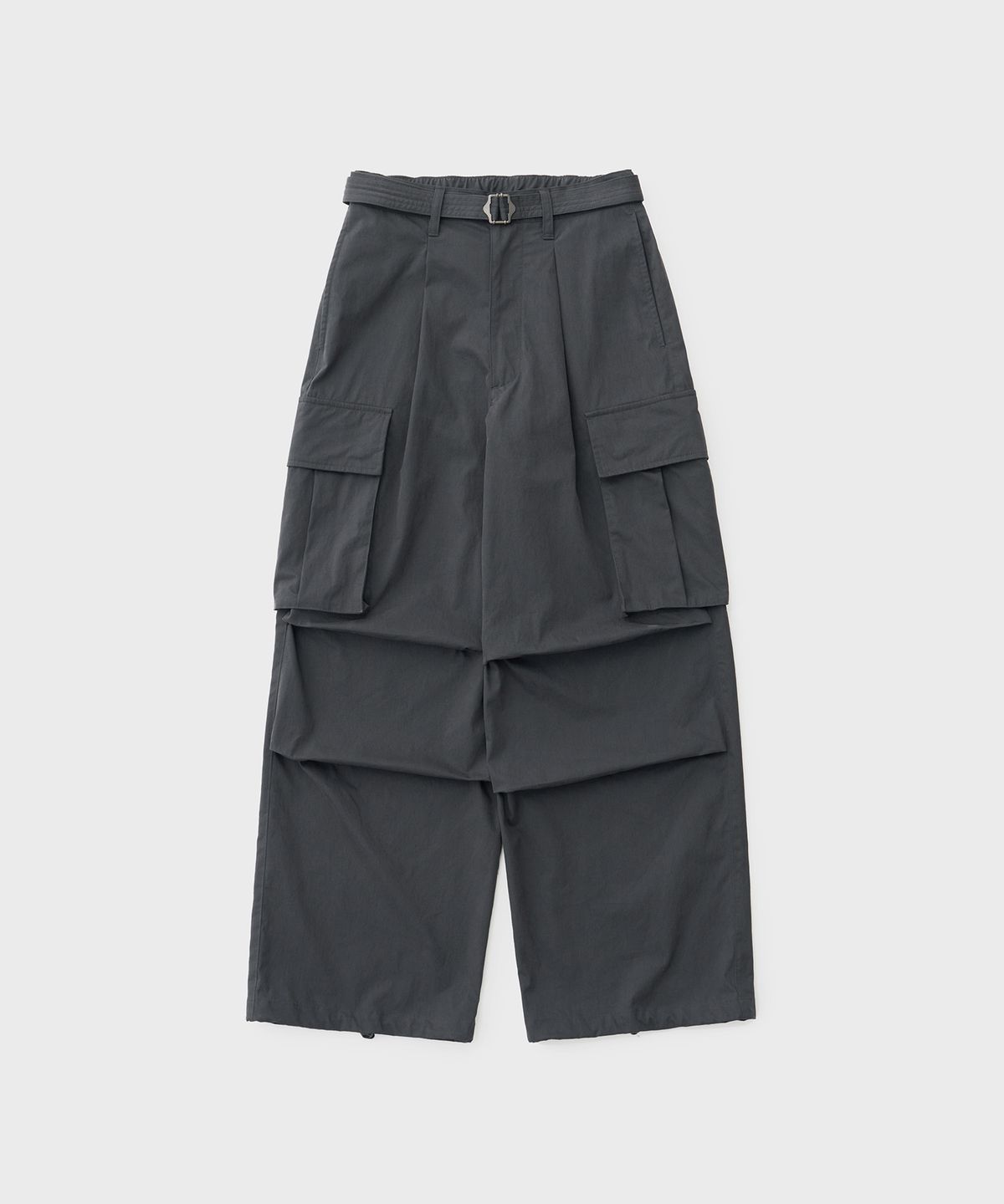 어나더 오피스(ANOTHER OFFICE) Parachute Belted Pants (Coal Gray)