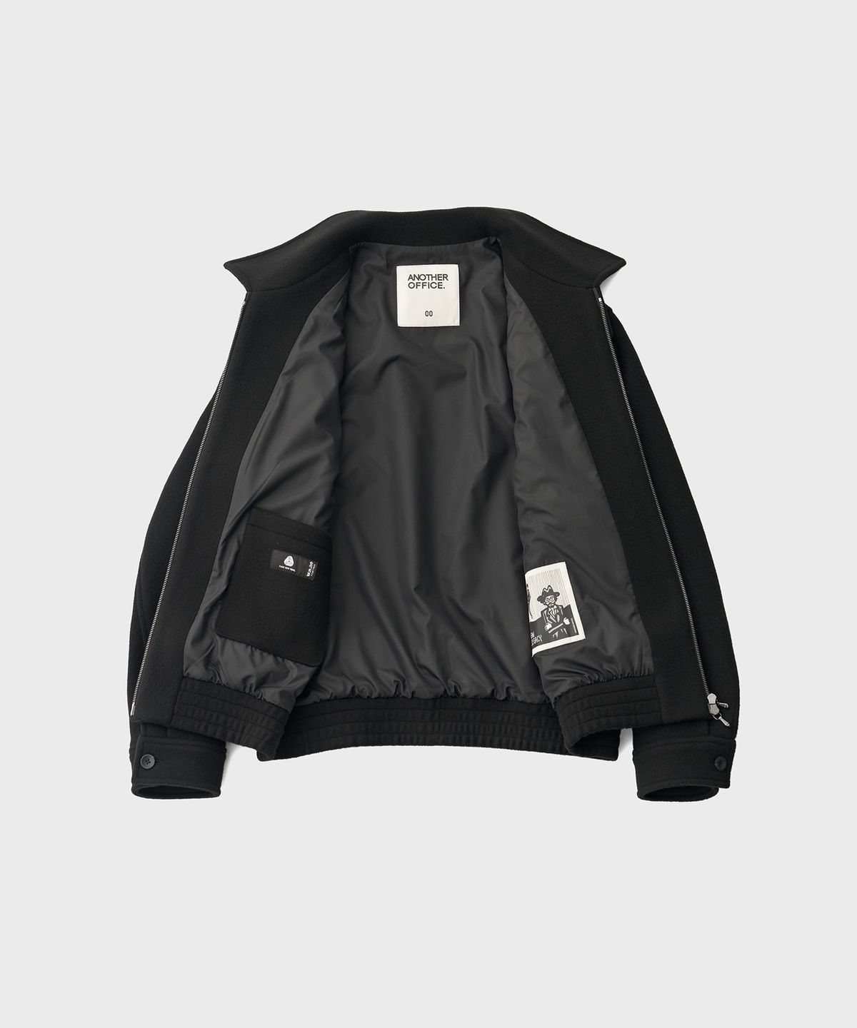 어나더오피스 우먼(ANOTHER OFFICE WOMEN) Women Volume Blouson (Black)