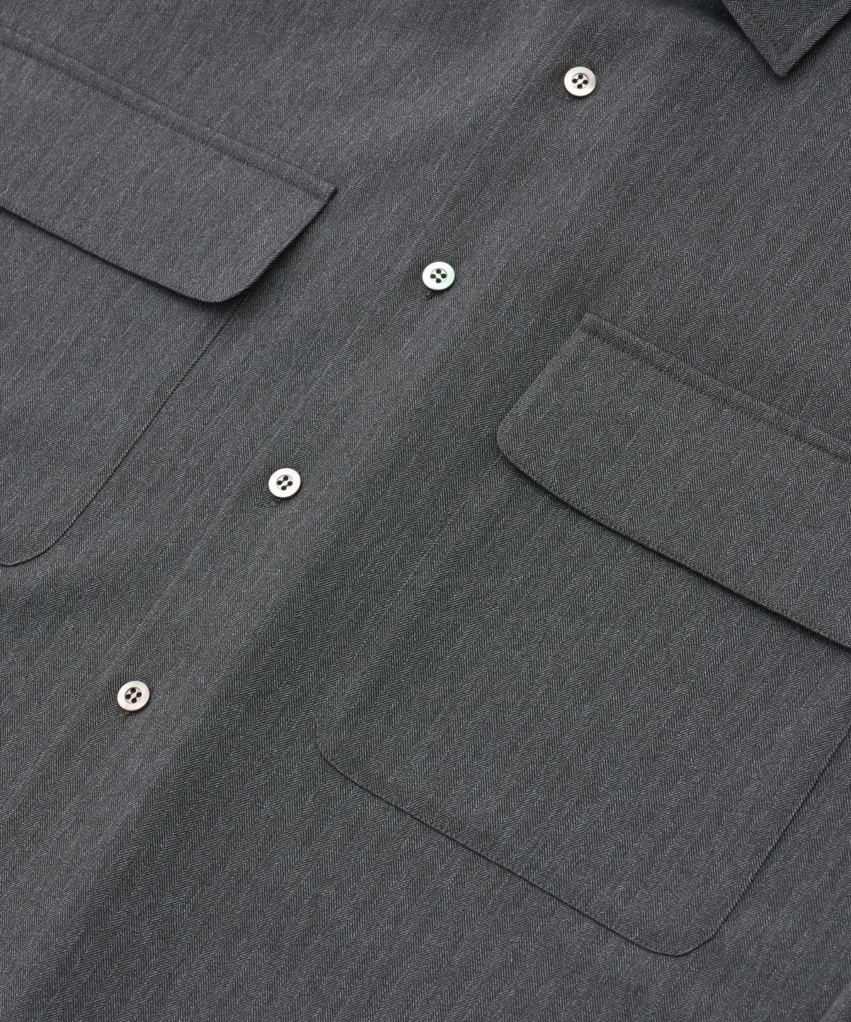 어나더 오피스(ANOTHER OFFICE) Volume Lanatec Shirt (Gray - Herringbone)