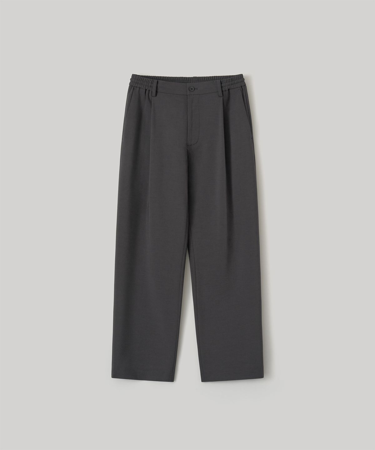 어나더 오피스(ANOTHER OFFICE) [SS] Habana Banded Slacks (Charcoal)
