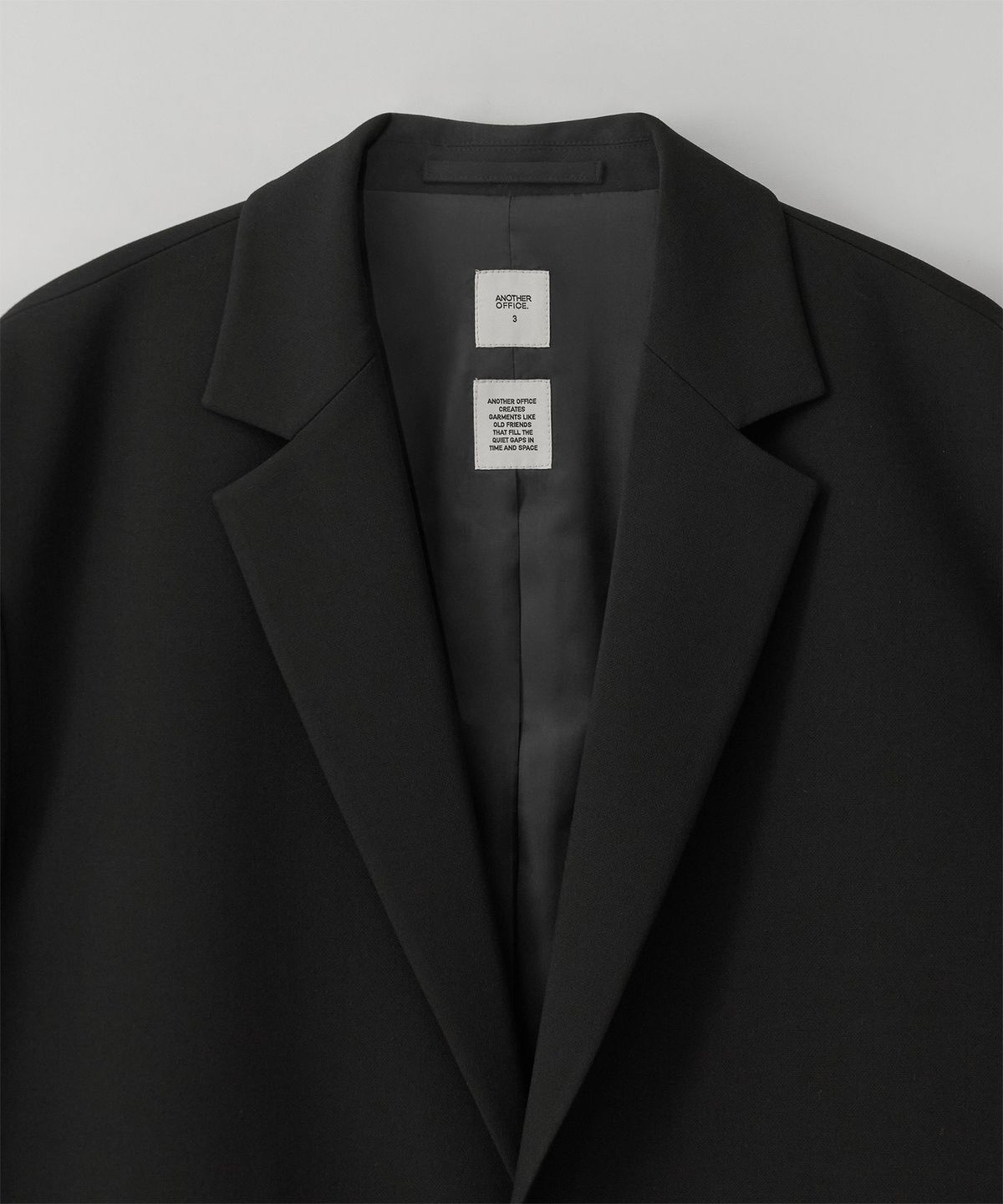 어나더 오피스(ANOTHER OFFICE) [AW] Habana Single Jacket (Black)