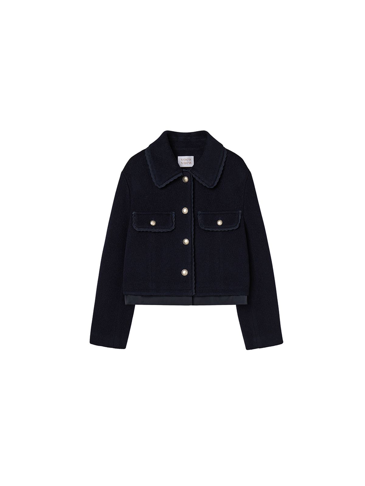 오더먼트 바이 보카바카(OTHEMENT BY VOCAVACA) Volume Sleeve Cropped Jacket VC239OJK014M