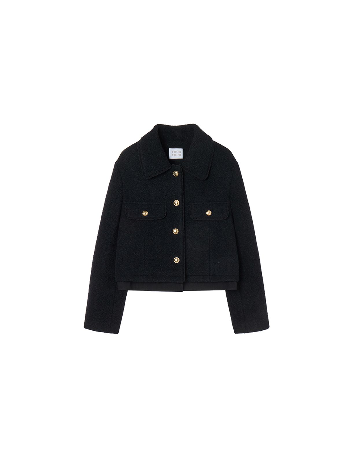오더먼트 바이 보카바카(OTHEMENT BY VOCAVACA) Volume Sleeve Cropped Jacket VC239OJK014M