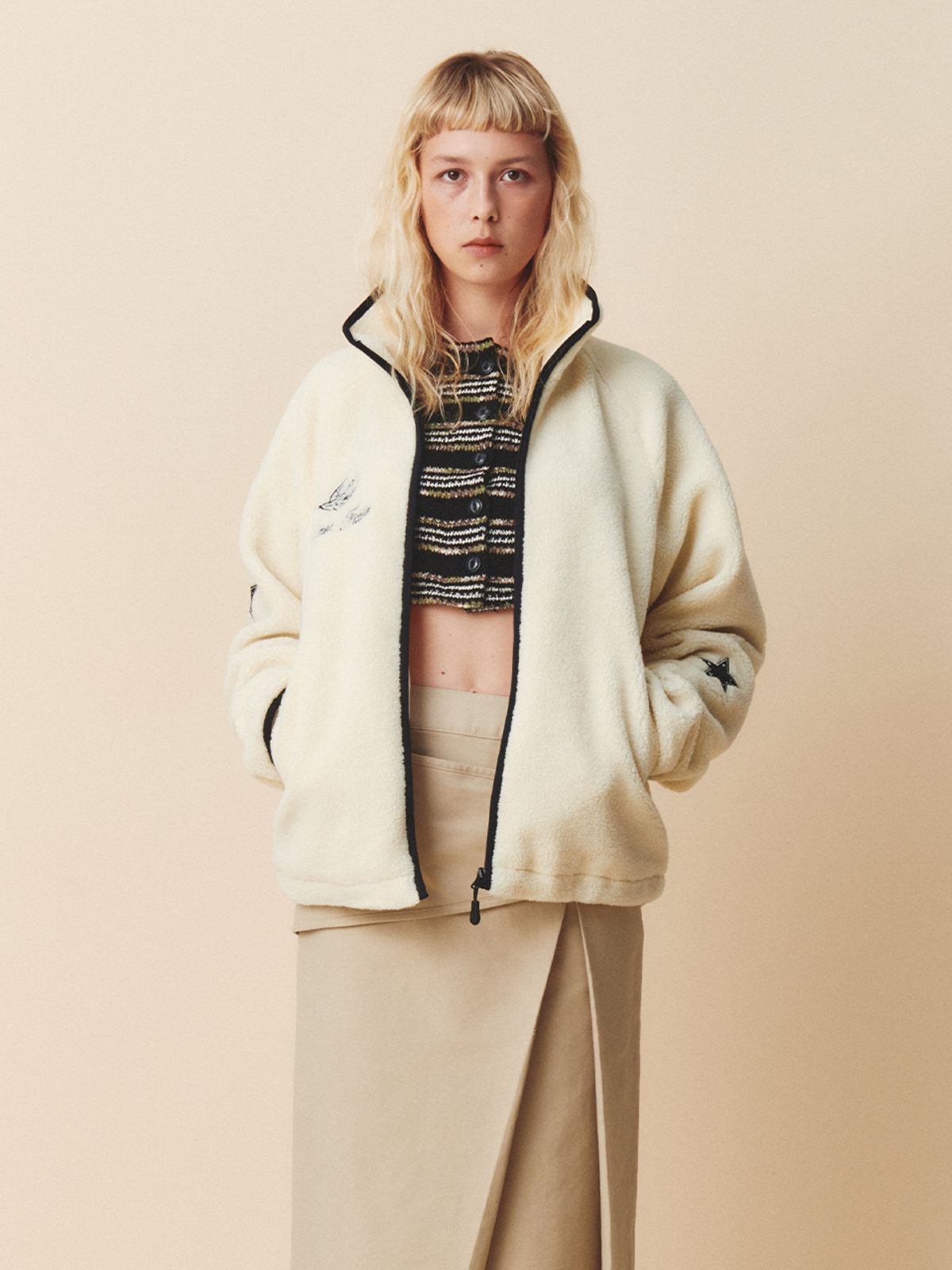 기준(KIJUN) Dove Fleece Jacket UNISEX Ivory