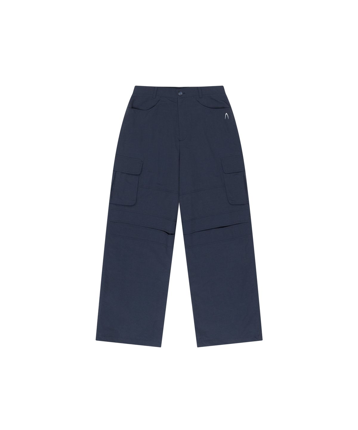 아캄(AAKAM) Stretched Knee Slit Cargo Pants (Navy)